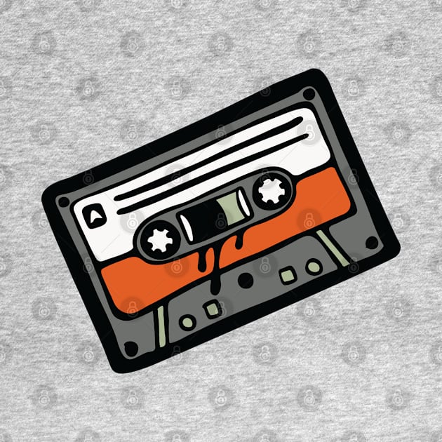 Retro Vintage Cassette Tape illustraton by Cofefe Studio